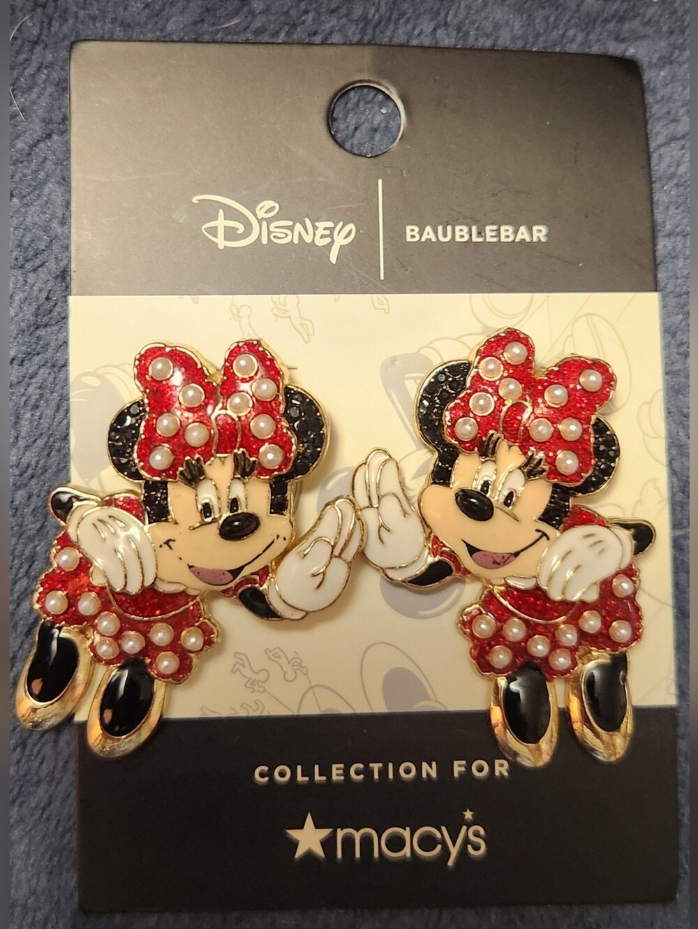 DISNEY BAUBLEBAR, MINNIE MOUSE EARRINGS, MACY